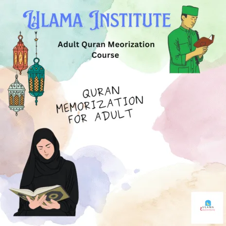 Online Quran Memorization Classes for Adults: Hifz & Tajweed Quran Memorization and Adult student learning Quran online, engaging in Hifz with a digital tablet and headphons