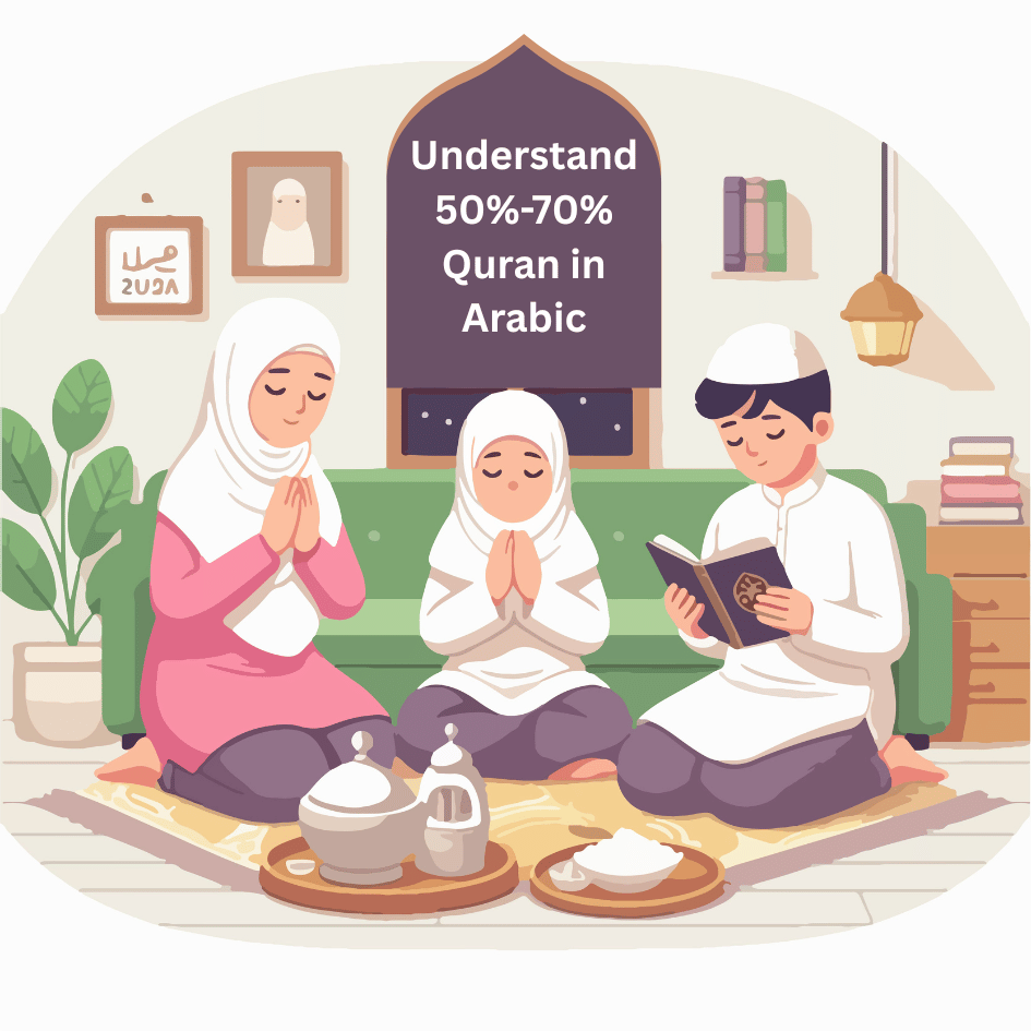 Understand 50%-70% of the Quran