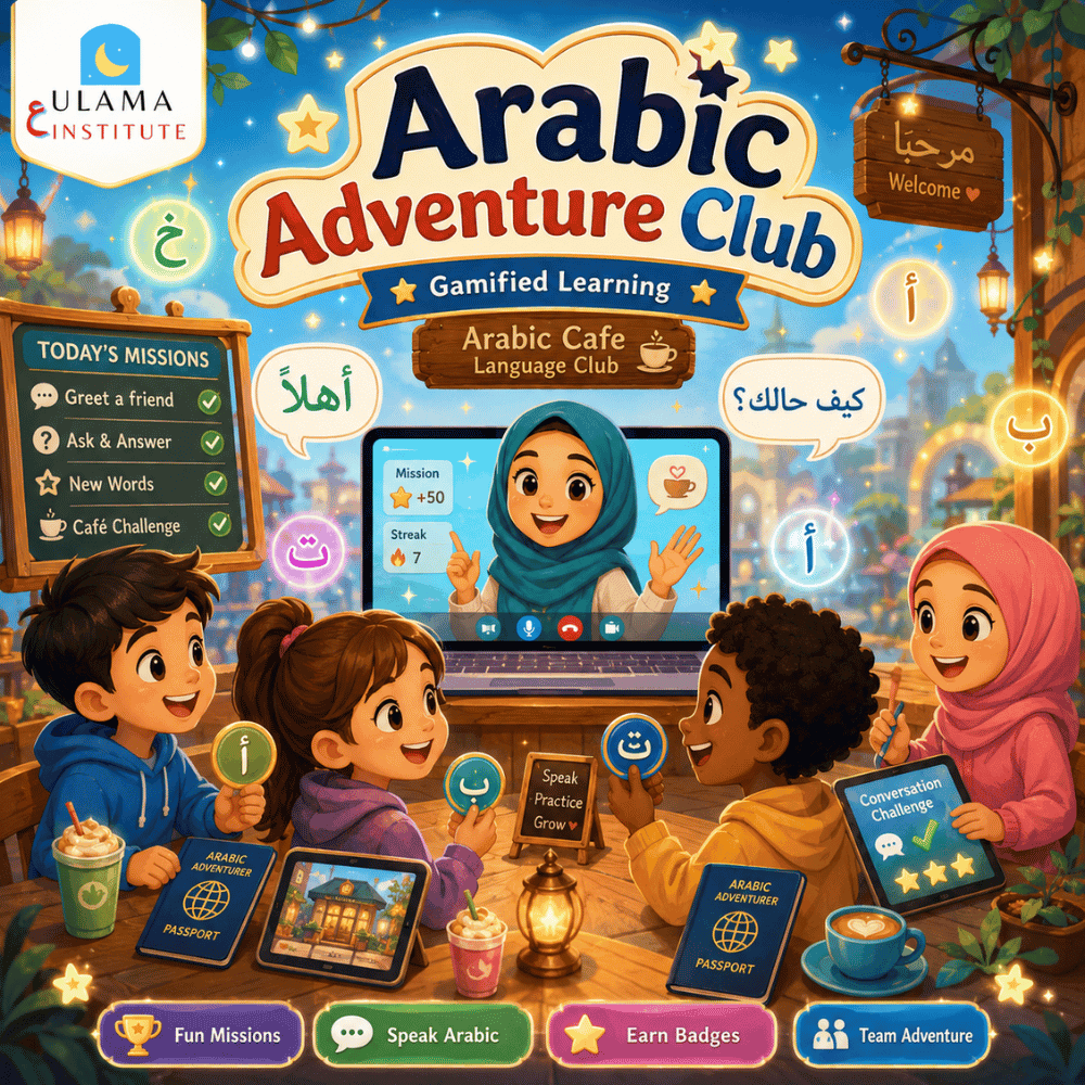 Arabic Café Language Club students practicing Arabic together